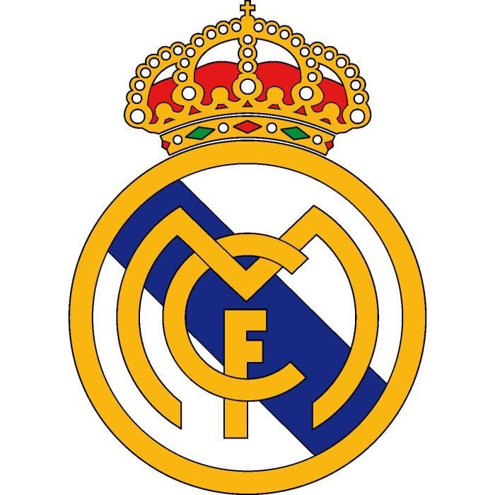 Sticker Logo Embl me Foot Football Real  de Madrid  20cm 