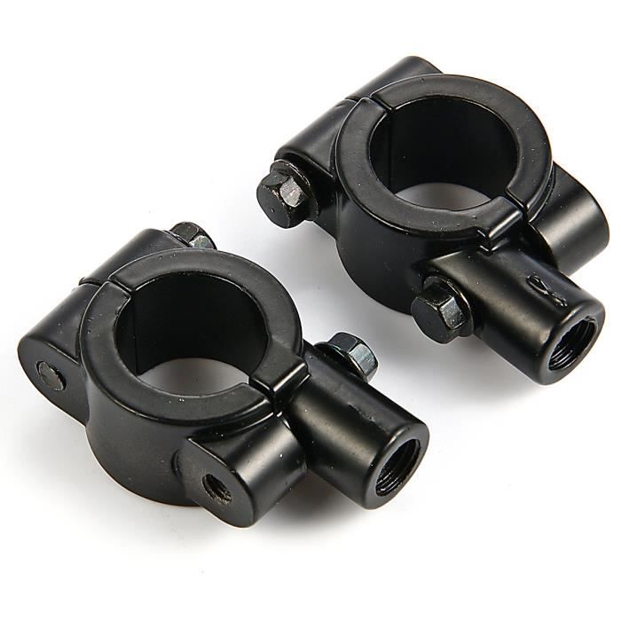 Support Rétroviseur Moto Universel 8mm - Pour Guidon 25mm - Fixation Noire Antidérapante