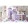 Lit mezzanine enfant KASPER Pin t. blanc + sommier
