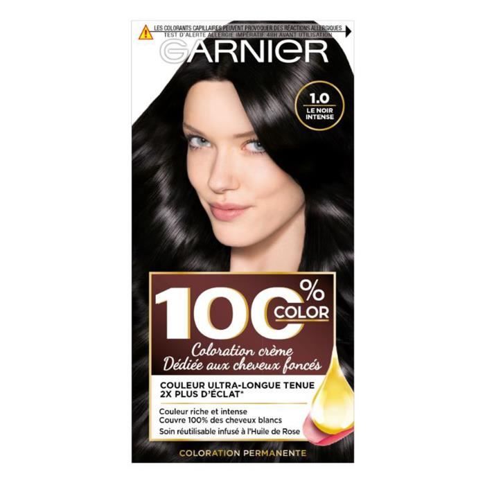GARNIER 100% Brun Coloration Permanente Noir Intense