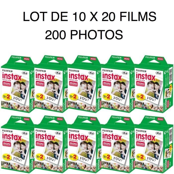 Fujifilm Instax Mini Film - Lot de 10 x 20 films pour un total de 200 ...