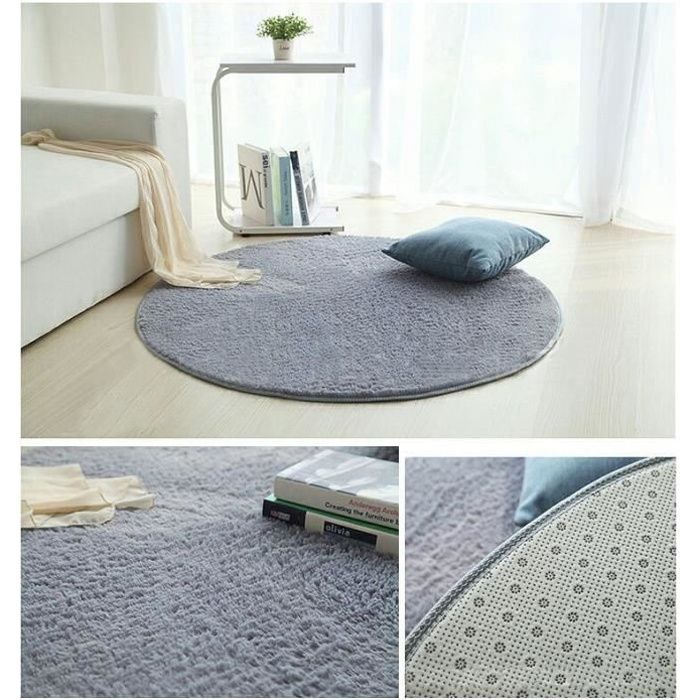 tapis salon carpet tapis chambre rond tapis shaggy yoga moquette anti drapage absorbant dcoration velours diamtre 120cm gris - Tapis Chambre tapis salon carpet tapis chambre rond tapis shaggy yoga moquette anti drapage absorbant dcoration velours diamtre 120cm gris - Tapis Chambre