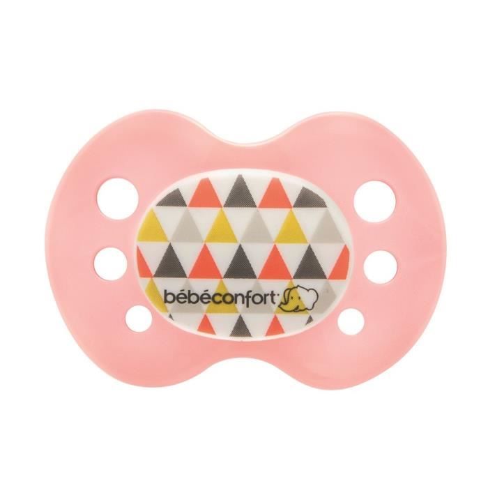 BEBE CONFORT Sucette reversible silicone - 6 / 18 mois - Lot de 2 - Rouge