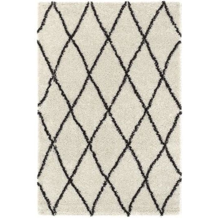 asma tapis de salon shaggy style berbre 200x280 cm crme et marron poils longs - Tapis Berbere Pas Cher asma tapis de salon shaggy style berbre 200x280 cm crme et marron poils longs - Tapis Berbere Pas Cher