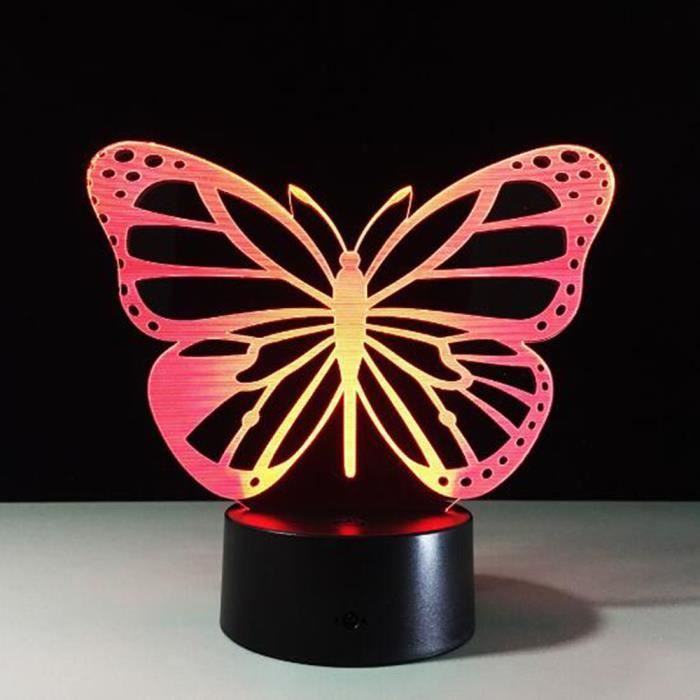 Dans Chambre Papillon Led Atmosphère De Projection La Nuit Lampe Lumière 3d Table Chevet NwPXZnk80O