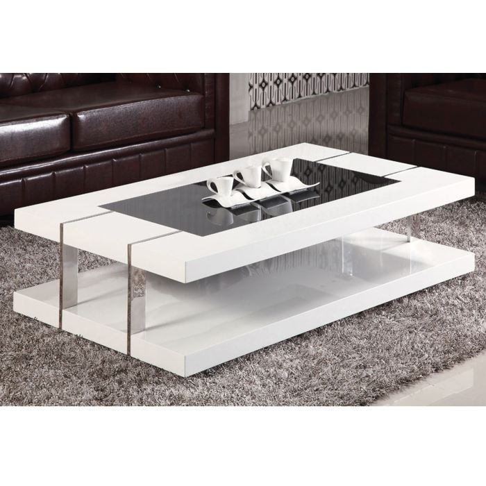 table basse laque blanc