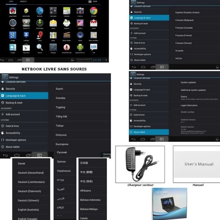Mini ordinateur portable Netbook Rose Android2