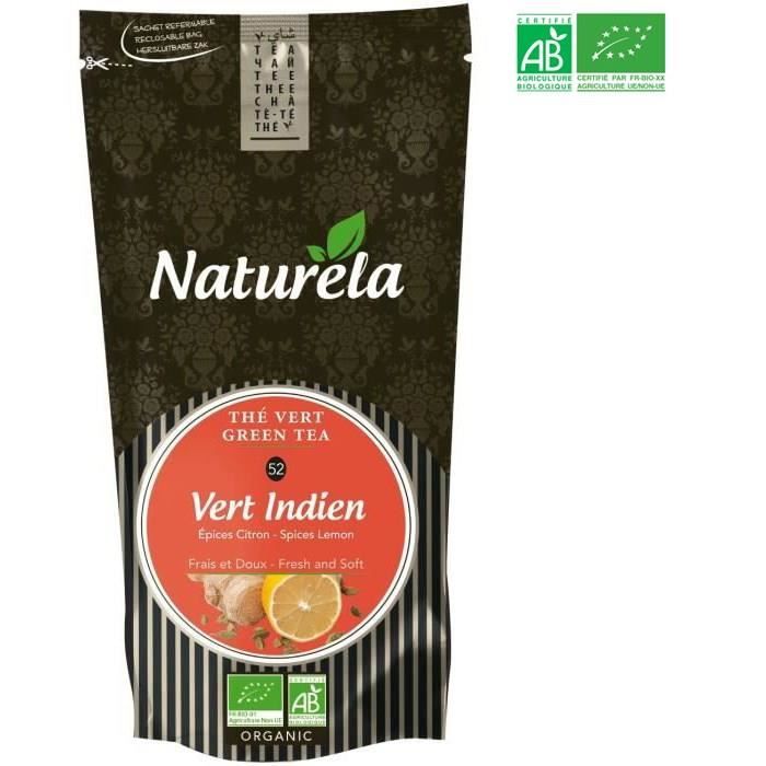 Naturela -100g- Thé Vert Indien Epices Citron n° 52 Bio