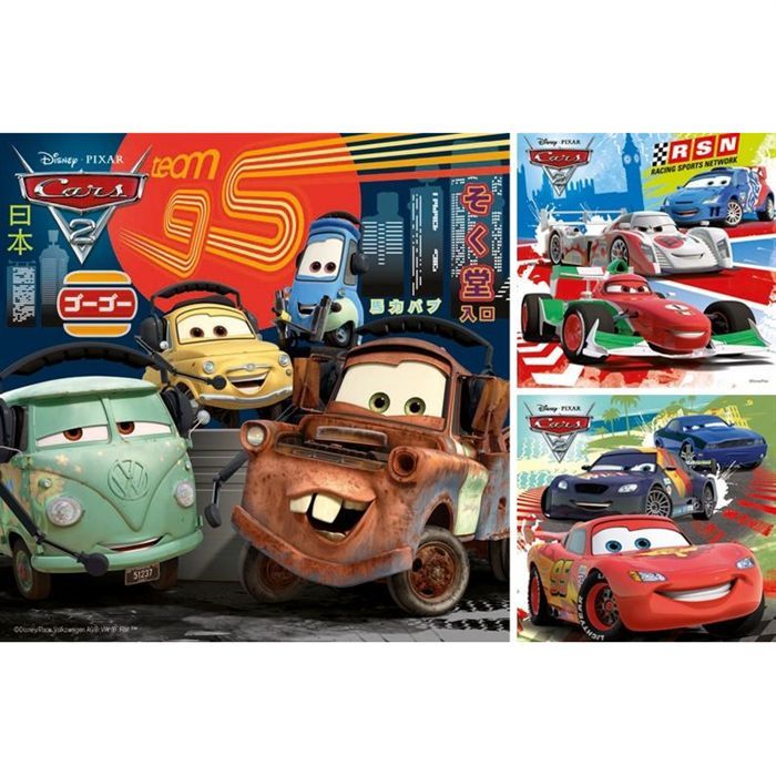 CARS Puzzle Course Autour Du Monde 3x49 pcs - Disney