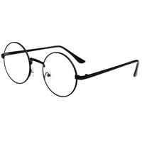 LUNETTES DE VUE Rondes Montures de Lunettes Noir Rétro avec Verres LUNETTES DE VUE Rondes Montures de Lunettes Noir Rétro avec Verres