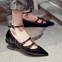 BALLERINE ballerine femme vernie plate pointue avec rivet... BALLERINE ballerine femme vernie plate pointue avec rivet...