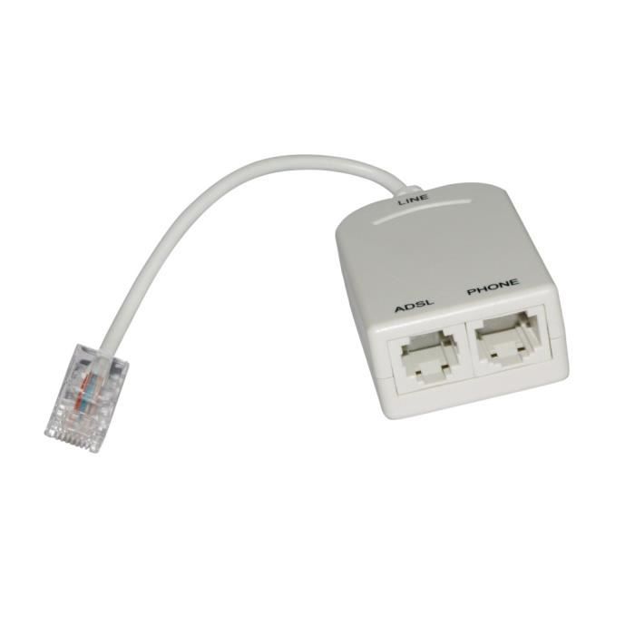 APM ADAPTATEUR RJ45 MALE / RJ11 + RJ45 FEMELLES