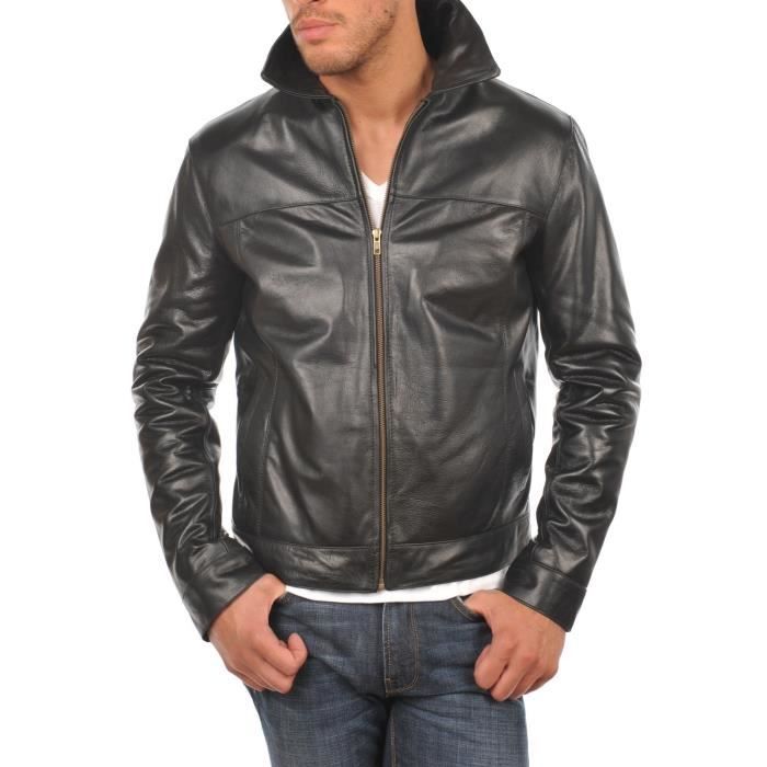 Blouson Vente Arturo Cuir Brquy Homme Noir Achat Glen R34jA5Lqc