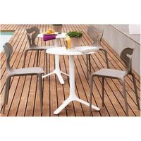 TABLE À MANGER COMPLÈTE Petite table ronde AREA T 60x60 cm TABLE À MANGER COMPLÈTE Petite table ronde AREA T 60x60 cm