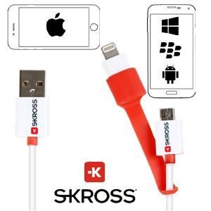 Skross Kit de câble de charge/données - 2 en 1 - Blanc