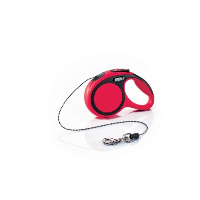 TRIXIE Laisse corde Flexi New - XS : 3m - Rouge - Pour chien