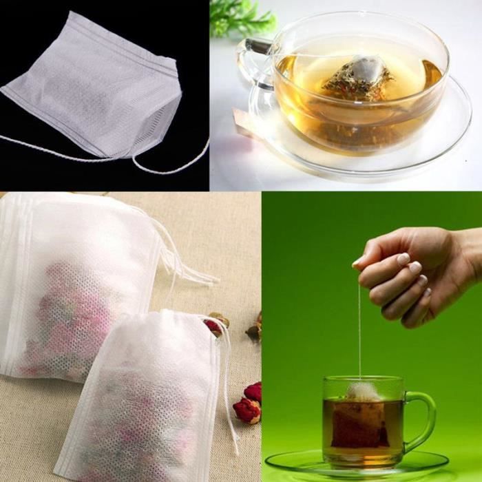 Sachets Filtre à Thé Vides Daiso Japon – Lot De 92 – Taille 3,74 X 2,75 Pouces