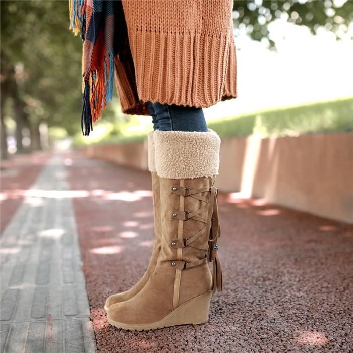 marron Nouvelle Luxe Arrivee Bottes Marque Gris Taille 35 noir De Plus Hauteur Femmes Augmentation Supérieure Qualité 43 Ztg8q