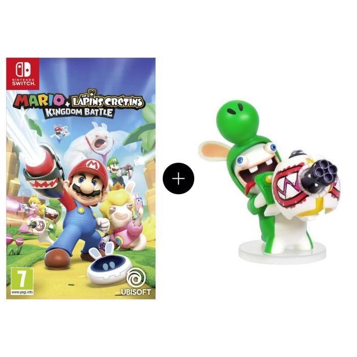 Pack Mario + The Lapins Crétins Kingdom Battle Jeu Switch + Figurine Yoshi 8cm