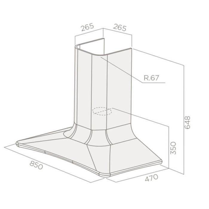 Hotte cuisine Elica murale SWEET taupe1