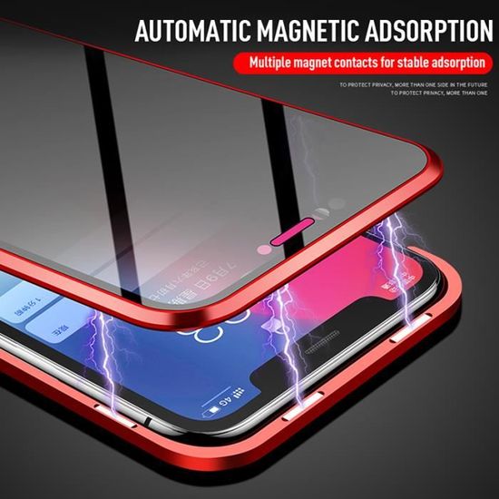 coque iphone xs max magnetique avec filtre anti espion