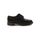 Derby bout fleuri en cuir noir...
