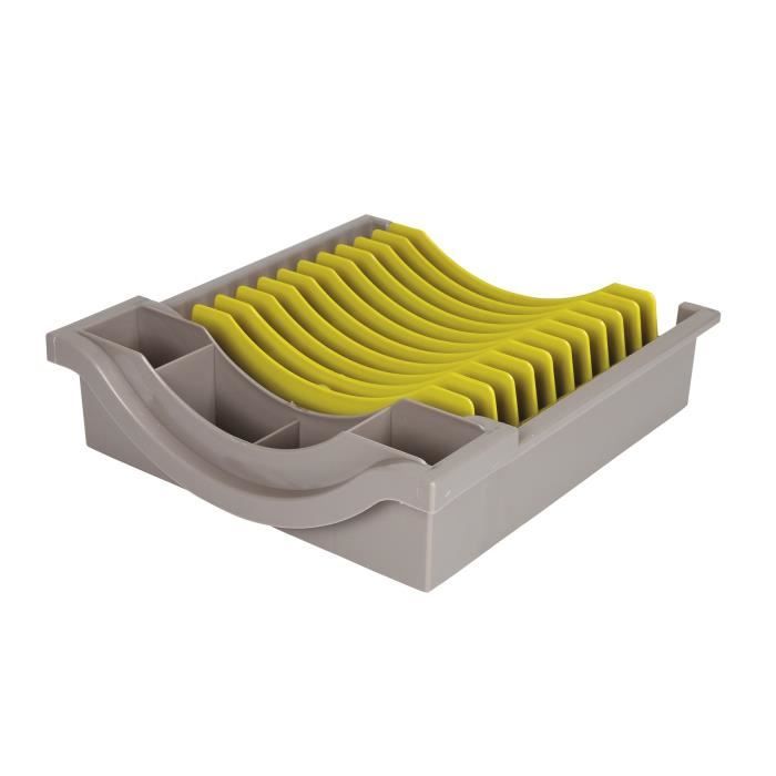 GIMEL Egouttoir à vaisselle gris et vert