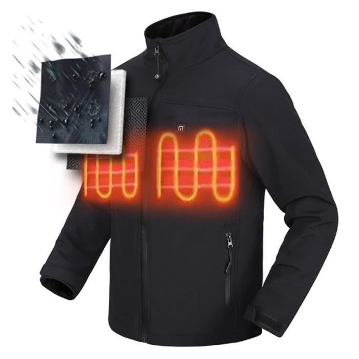 Neufu Chauffante Chaud Rechargeable Batterie Manteau Hiver Homme 0PwknO