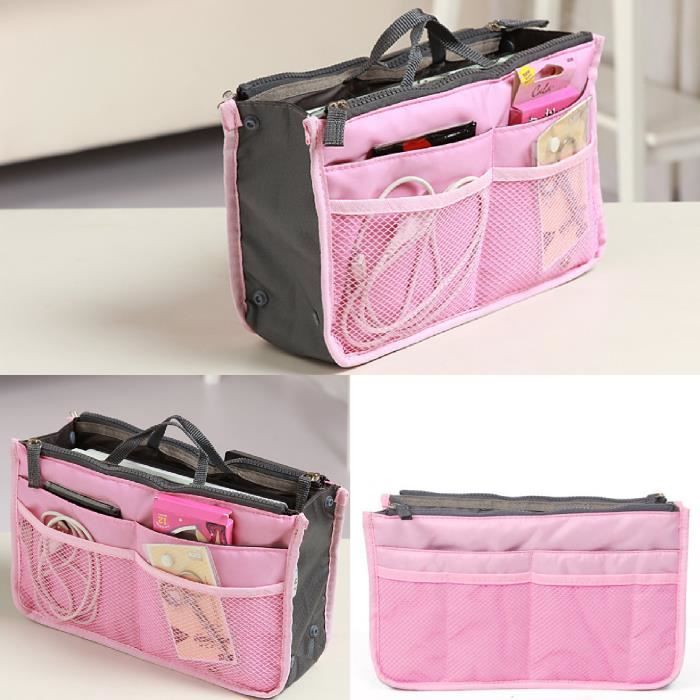 Organisateur De Sac à Main En Feutre NYGGTYK - 26x15x9.5cm, Compartiments Multiples, Noir