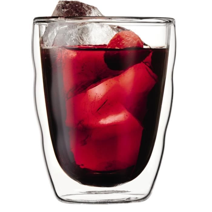 BODUM PILATUS Set 2 verres double paroi 0.35 l Transparent