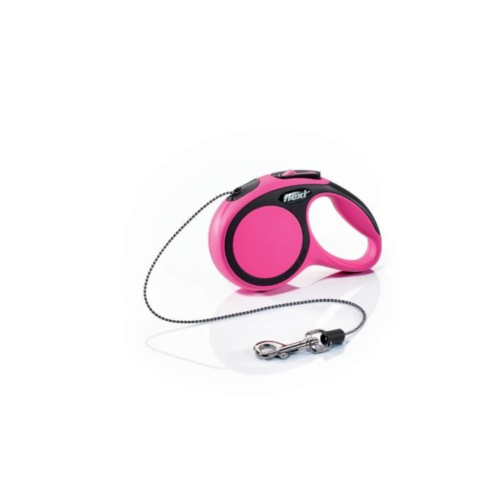 TRIXIE Laisse corde Flexi New - XS : 3m - Rose - Pour chien