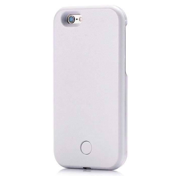 Plus 7 Avec Lampe Etui Blanc Led Selfie Pour Protection Coque L'iphone Photo MzpSUV