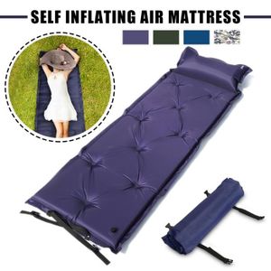 Produits dext/érieur Mousse compacte avec oreiller attach/é l/éger pour matelas gonflable ext/érieur gonflable pour 2 personnes matelas de couchage auto-gonflant double camping abordable