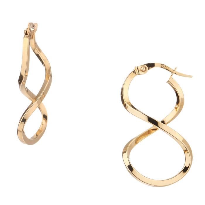 Les Bijoux d'Emma - Créoles Forme 8 - OR 9CT