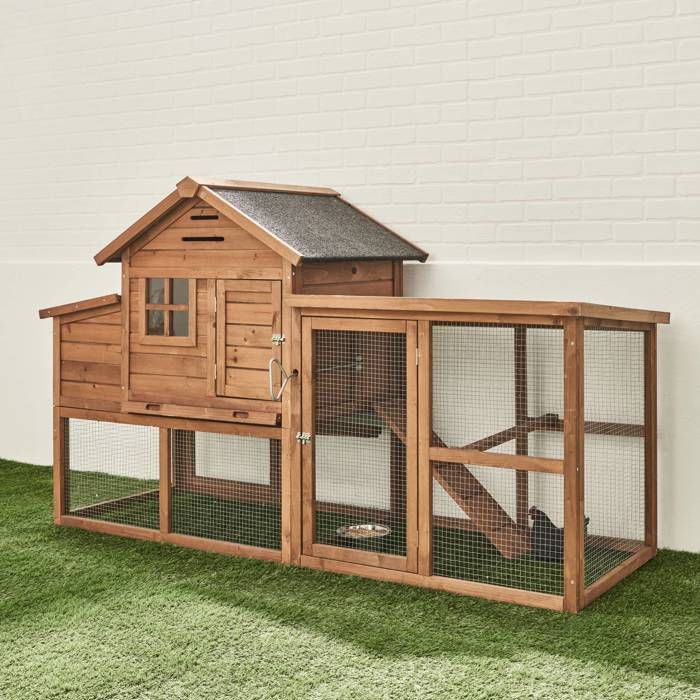 Poulailler En Bois Geline Cage à Poule De 193x75x115cm Achat