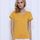 T-shirt femme unie à manches courte à col en V ...
