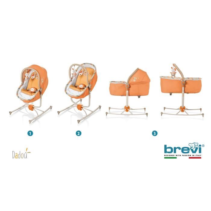 BREVI Transat/couffinette DADOU 2 en 1 LOVE NATUREL