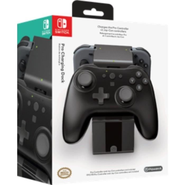 Nintendo Switch Chargeur pour 2 Joy-Con et 1 manette Pro - Noir