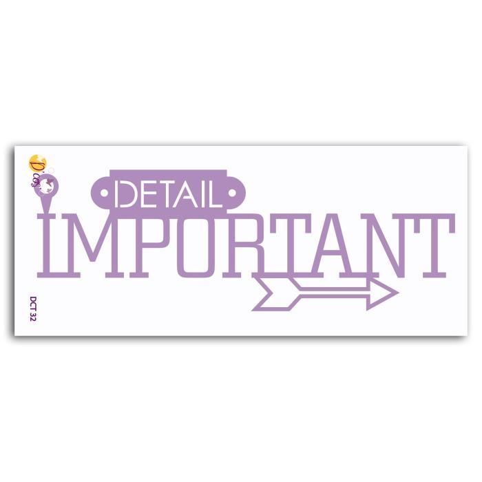 LES D'COS® DE TOGA Die Détail Important