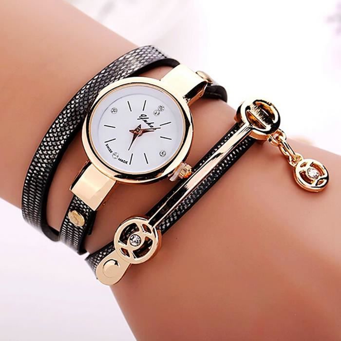 Summer Style Fashion Cuir Casual Montrebracelet Montre Femme Montres