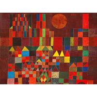 TABLEAU - TOILE Tableau Château et soleil Paul Klee 75 x 55 cm TABLEAU - TOILE Tableau Château et soleil Paul Klee 75 x 55 cm