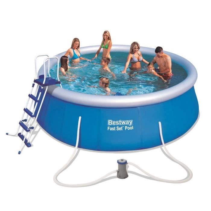 BESTWAY Kit Piscine ronde Fast Set Pools - 4,57x1,22m