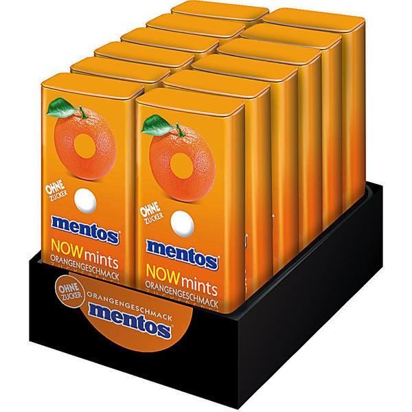 Mentos Now Mints Orange Sans Sucre 12 x 18g - Achat / Vente confiserie ...