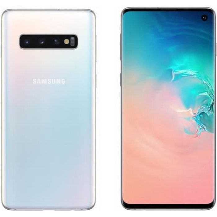 Smartphone Samsung Galaxy S10 - 128 Go - Blanc Prisme