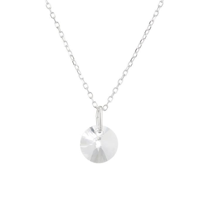 LES BIJOUX D'EMMA CRISTAL - Collier en Argent et Cristal De Swarovski Coloris Cristal