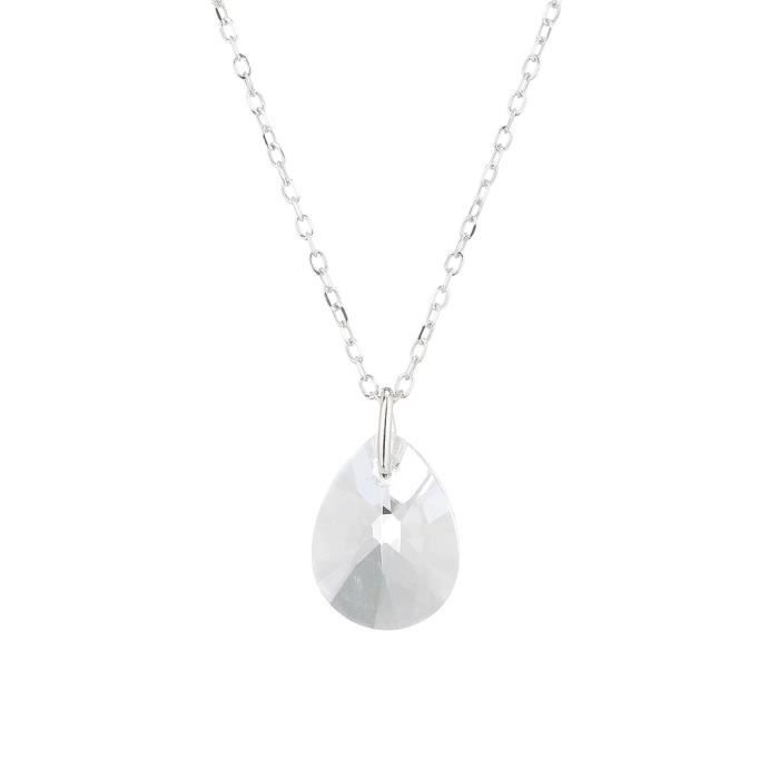 LES BIJOUX D'EMMA CRISTAL - Collier en Argent et Cristal De Swarovski Coloris Cristal