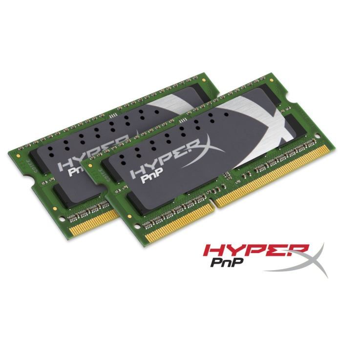 204 broches   1.5V   Dissipateur HyperX PnP   Réf. KHX1600C9S3P1K2/8G