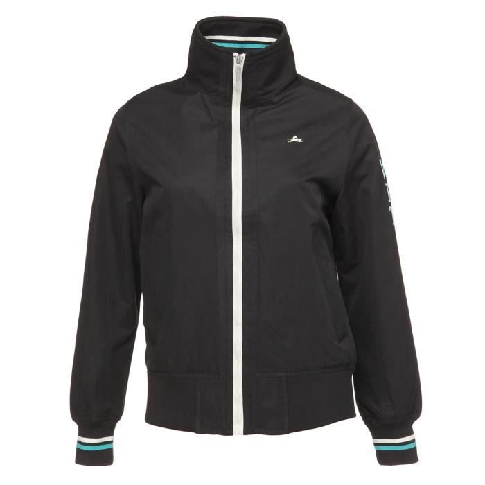 EQUI-THEME Blouson d'équitation - Femme - Noir / Turquoise