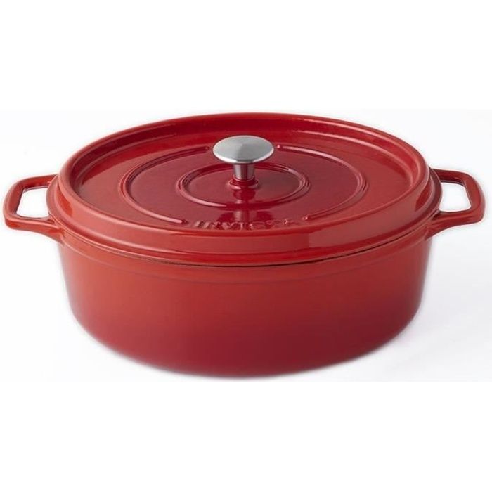 INVICTA Cocotte ovale - Ø 29 cm - Rubis - Tous feux dont induction