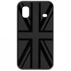 BLUEWAY Coque en silicone avec drapeau du Royaume-Uni en relief - Pour Samsung Galaxy ACE S5830 - Noire